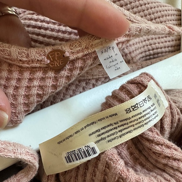 Free People FP One Katya Thermal Mini Bodycon Dress Sleeveless‎ Ribbed Ruched XS - Picture 9 of 11